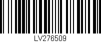 Código de barras (EAN, GTIN, SKU, ISBN): 'LV276509'