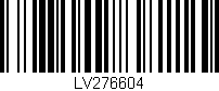 Código de barras (EAN, GTIN, SKU, ISBN): 'LV276604'