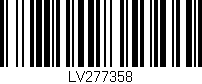 Código de barras (EAN, GTIN, SKU, ISBN): 'LV277358'