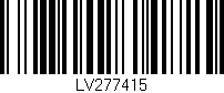 Código de barras (EAN, GTIN, SKU, ISBN): 'LV277415'