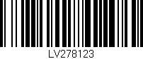 Código de barras (EAN, GTIN, SKU, ISBN): 'LV278123'