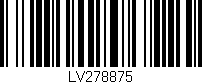 Código de barras (EAN, GTIN, SKU, ISBN): 'LV278875'