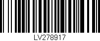 Código de barras (EAN, GTIN, SKU, ISBN): 'LV278917'