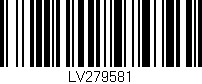 Código de barras (EAN, GTIN, SKU, ISBN): 'LV279581'