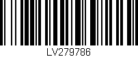 Código de barras (EAN, GTIN, SKU, ISBN): 'LV279786'