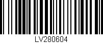 Código de barras (EAN, GTIN, SKU, ISBN): 'LV280604'