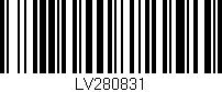Código de barras (EAN, GTIN, SKU, ISBN): 'LV280831'