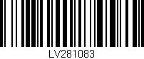Código de barras (EAN, GTIN, SKU, ISBN): 'LV281083'