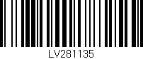 Código de barras (EAN, GTIN, SKU, ISBN): 'LV281135'