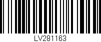 Código de barras (EAN, GTIN, SKU, ISBN): 'LV281163'