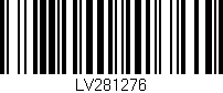 Código de barras (EAN, GTIN, SKU, ISBN): 'LV281276'
