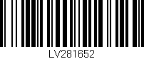 Código de barras (EAN, GTIN, SKU, ISBN): 'LV281652'