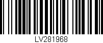 Código de barras (EAN, GTIN, SKU, ISBN): 'LV281968'