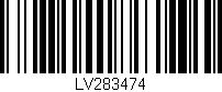Código de barras (EAN, GTIN, SKU, ISBN): 'LV283474'