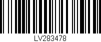 Código de barras (EAN, GTIN, SKU, ISBN): 'LV283478'