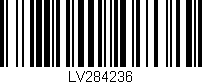 Código de barras (EAN, GTIN, SKU, ISBN): 'LV284236'