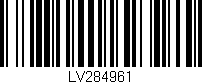 Código de barras (EAN, GTIN, SKU, ISBN): 'LV284961'