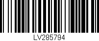 Código de barras (EAN, GTIN, SKU, ISBN): 'LV285794'