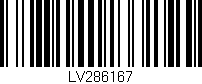 Código de barras (EAN, GTIN, SKU, ISBN): 'LV286167'