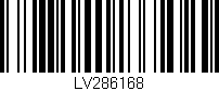 Código de barras (EAN, GTIN, SKU, ISBN): 'LV286168'