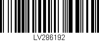 Código de barras (EAN, GTIN, SKU, ISBN): 'LV286192'