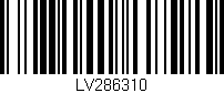 Código de barras (EAN, GTIN, SKU, ISBN): 'LV286310'