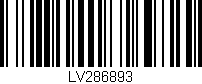 Código de barras (EAN, GTIN, SKU, ISBN): 'LV286893'