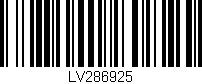 Código de barras (EAN, GTIN, SKU, ISBN): 'LV286925'