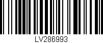Código de barras (EAN, GTIN, SKU, ISBN): 'LV286993'