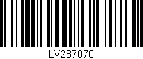 Código de barras (EAN, GTIN, SKU, ISBN): 'LV287070'