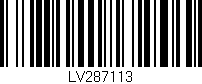 Código de barras (EAN, GTIN, SKU, ISBN): 'LV287113'