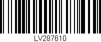 Código de barras (EAN, GTIN, SKU, ISBN): 'LV287610'