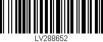 Código de barras (EAN, GTIN, SKU, ISBN): 'LV288652'