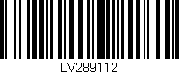 Código de barras (EAN, GTIN, SKU, ISBN): 'LV289112'