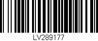 Código de barras (EAN, GTIN, SKU, ISBN): 'LV289177'