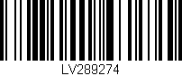 Código de barras (EAN, GTIN, SKU, ISBN): 'LV289274'