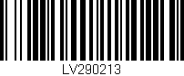 Código de barras (EAN, GTIN, SKU, ISBN): 'LV290213'