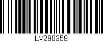 Código de barras (EAN, GTIN, SKU, ISBN): 'LV290359'
