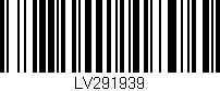 Código de barras (EAN, GTIN, SKU, ISBN): 'LV291939'