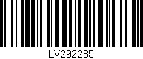 Código de barras (EAN, GTIN, SKU, ISBN): 'LV292285'