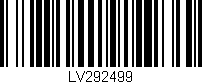 Código de barras (EAN, GTIN, SKU, ISBN): 'LV292499'