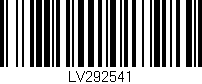 Código de barras (EAN, GTIN, SKU, ISBN): 'LV292541'