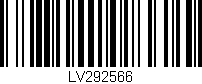Código de barras (EAN, GTIN, SKU, ISBN): 'LV292566'