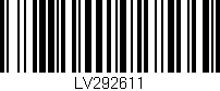 Código de barras (EAN, GTIN, SKU, ISBN): 'LV292611'