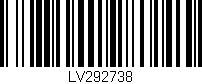 Código de barras (EAN, GTIN, SKU, ISBN): 'LV292738'