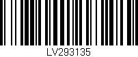 Código de barras (EAN, GTIN, SKU, ISBN): 'LV293135'