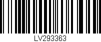 Código de barras (EAN, GTIN, SKU, ISBN): 'LV293363'