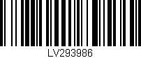 Código de barras (EAN, GTIN, SKU, ISBN): 'LV293986'