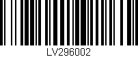 Código de barras (EAN, GTIN, SKU, ISBN): 'LV296002'