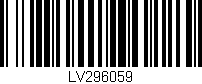 Código de barras (EAN, GTIN, SKU, ISBN): 'LV296059'